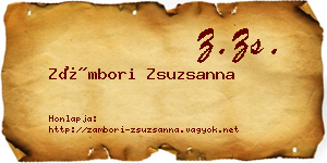 Zámbori Zsuzsanna névjegykártya