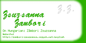 zsuzsanna zambori business card