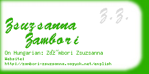 zsuzsanna zambori business card